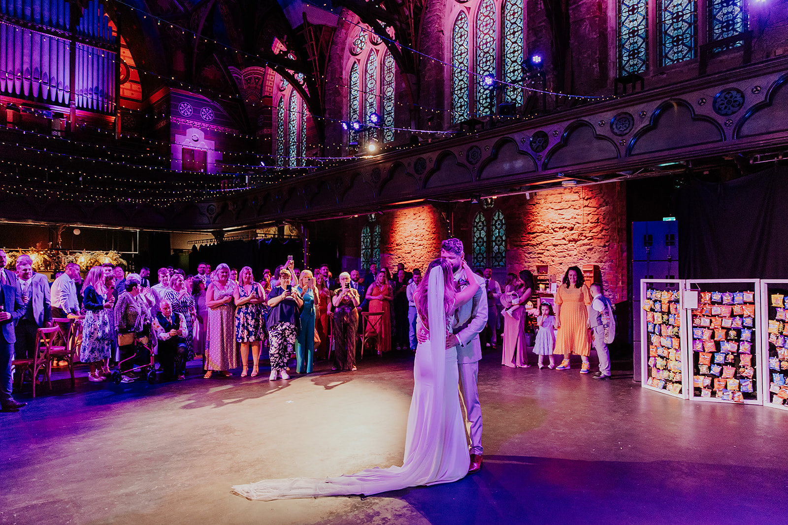 Couple has first dance at Cottiers Theatre