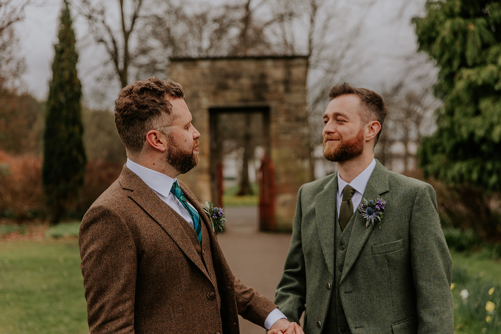 Same Sex Wedding on the Grounds of House for An Art Lover Glasgow