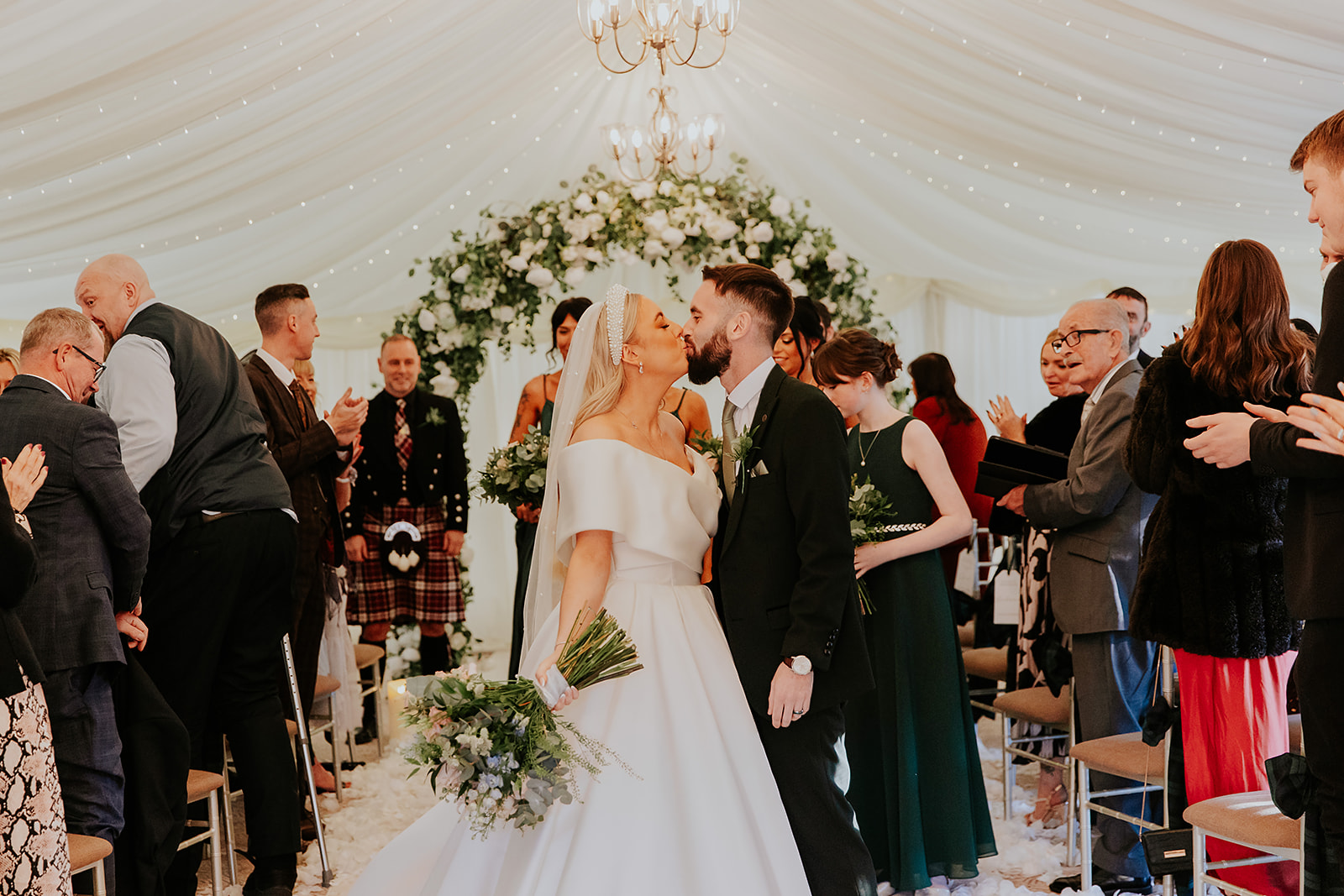 Emma and Chris Berry Cornhill Castle Winter Wedding 00026