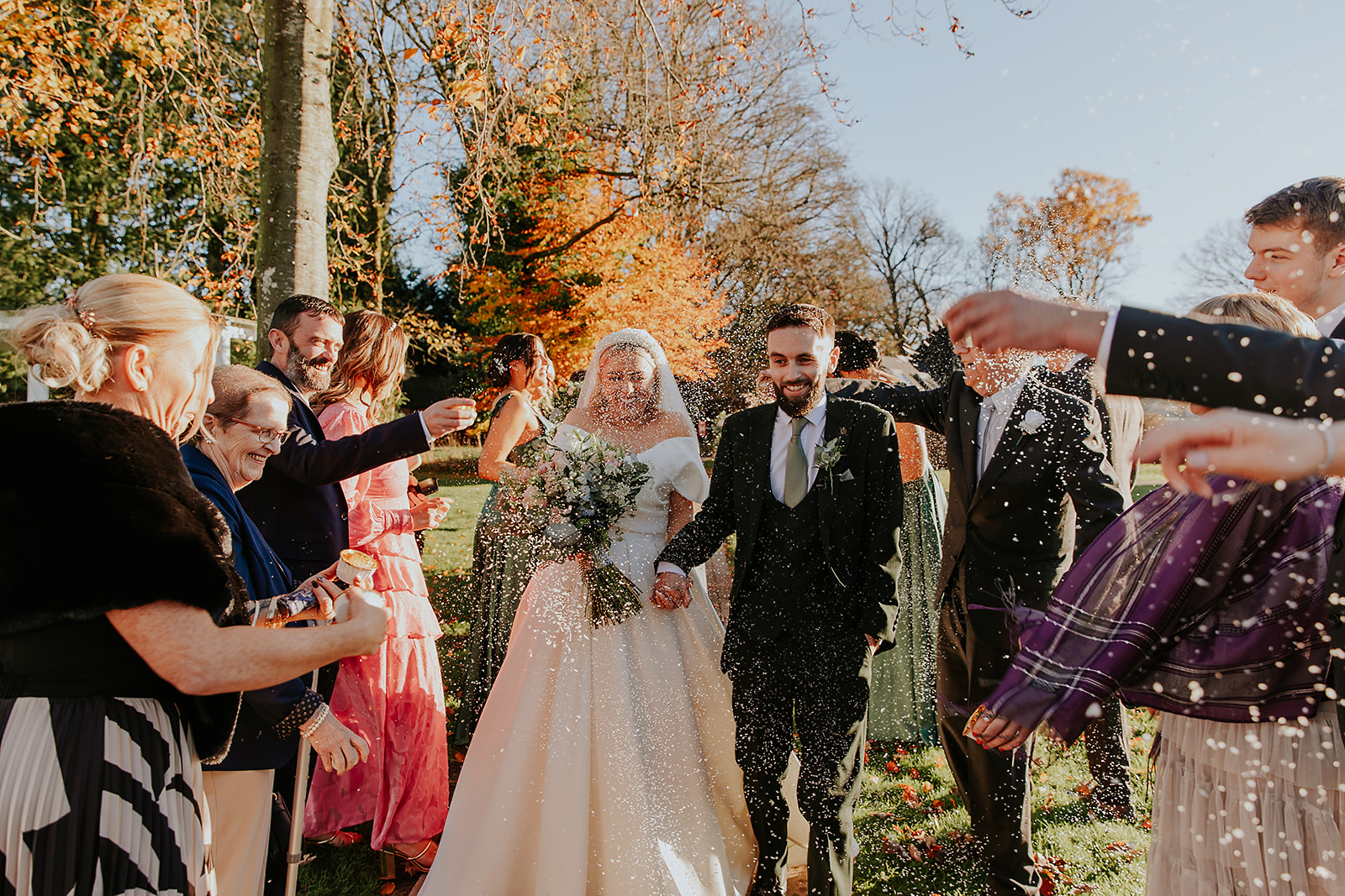 Emma and Chris Berry Cornhill Castle Winter Wedding 00028