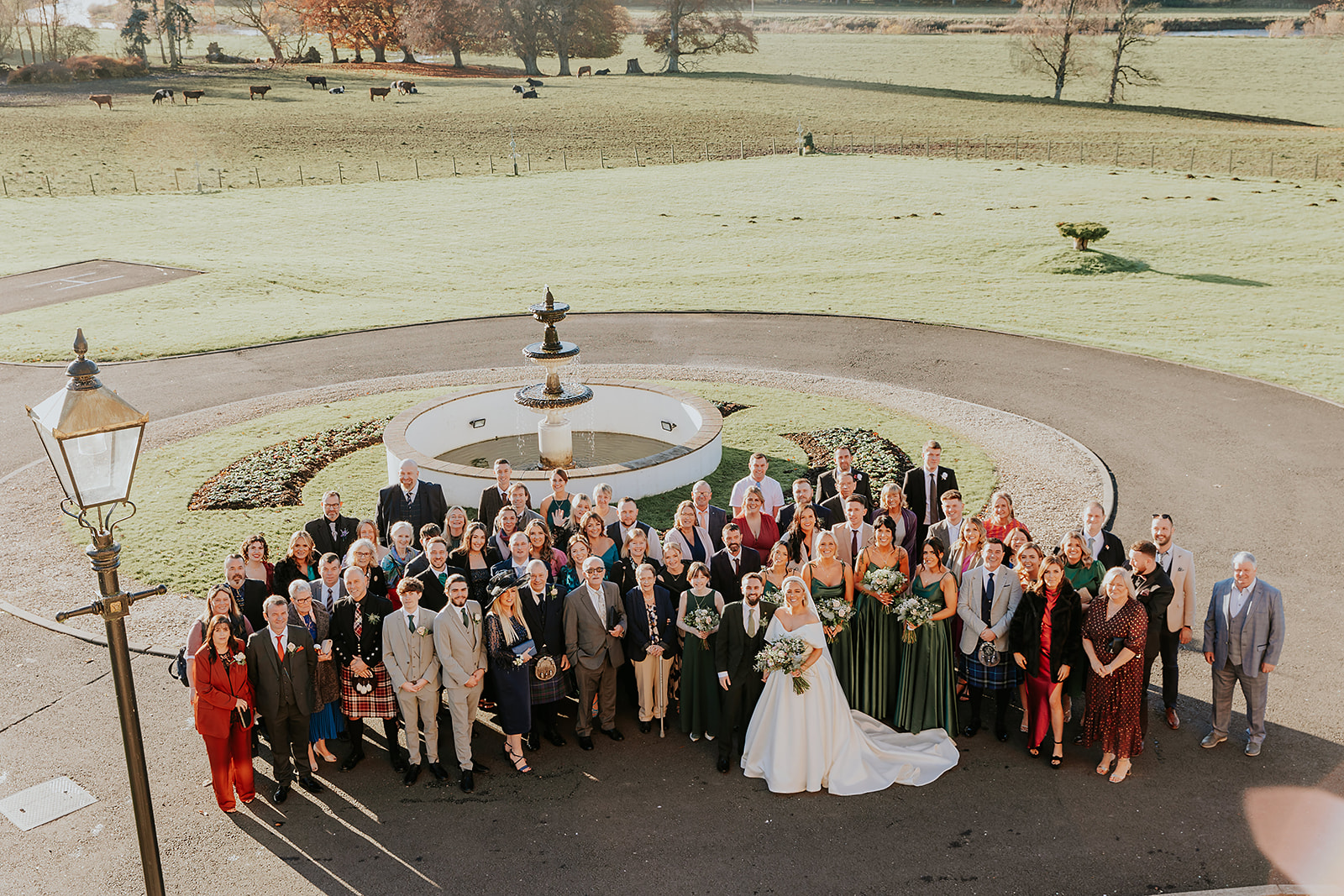 Emma and Chris Berry Cornhill Castle Winter Wedding 00029