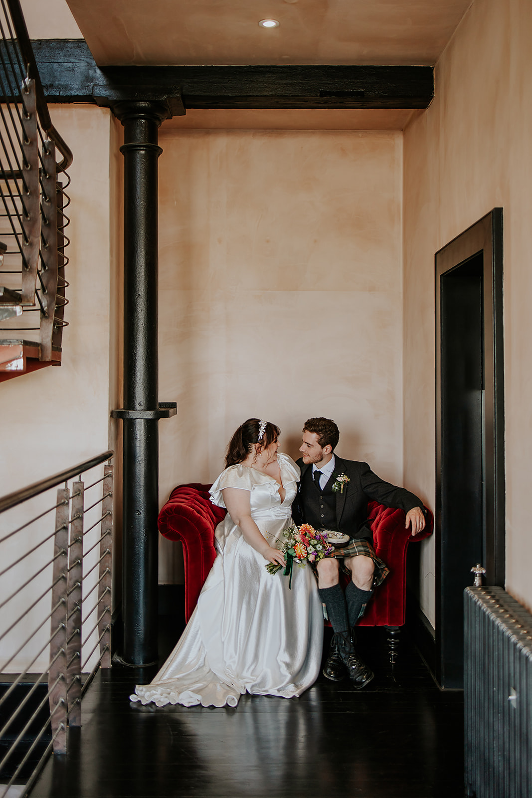 Heather and Euan Engine Works Wedding Glasgow Photography00078