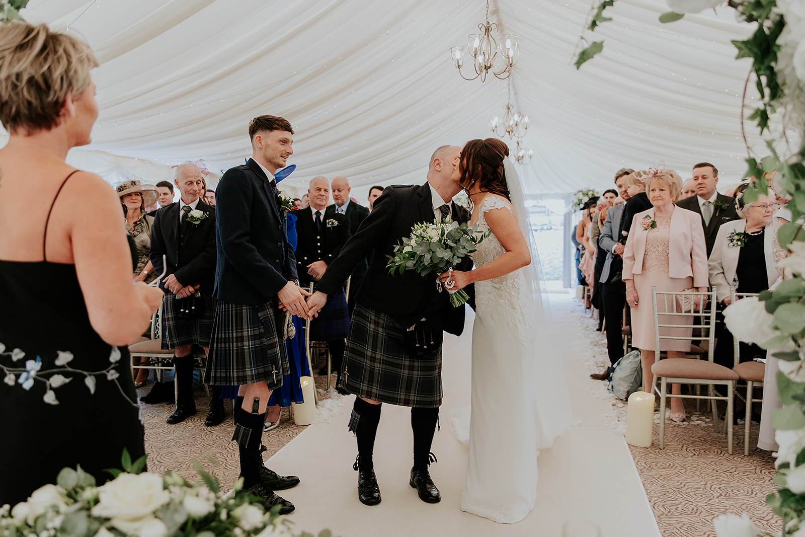 Lauren and John Cornhill Castle Scottish Wedding Photographer00018