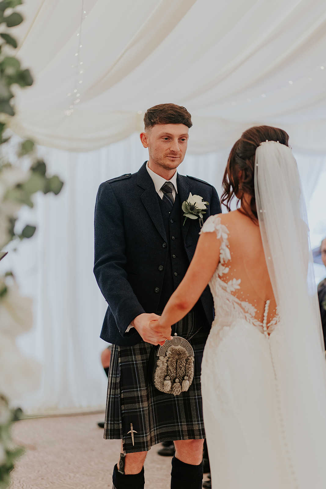 Lauren and John Cornhill Castle Scottish Wedding Photographer00019