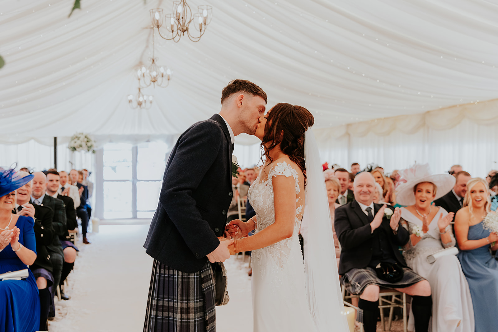 Lauren and John Cornhill Castle Scottish Wedding Photographer00023