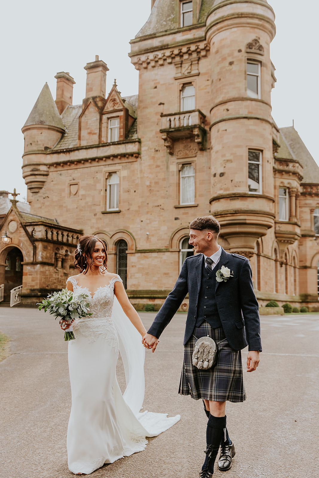 Lauren and John Cornhill Castle Scottish Wedding Photographer00034