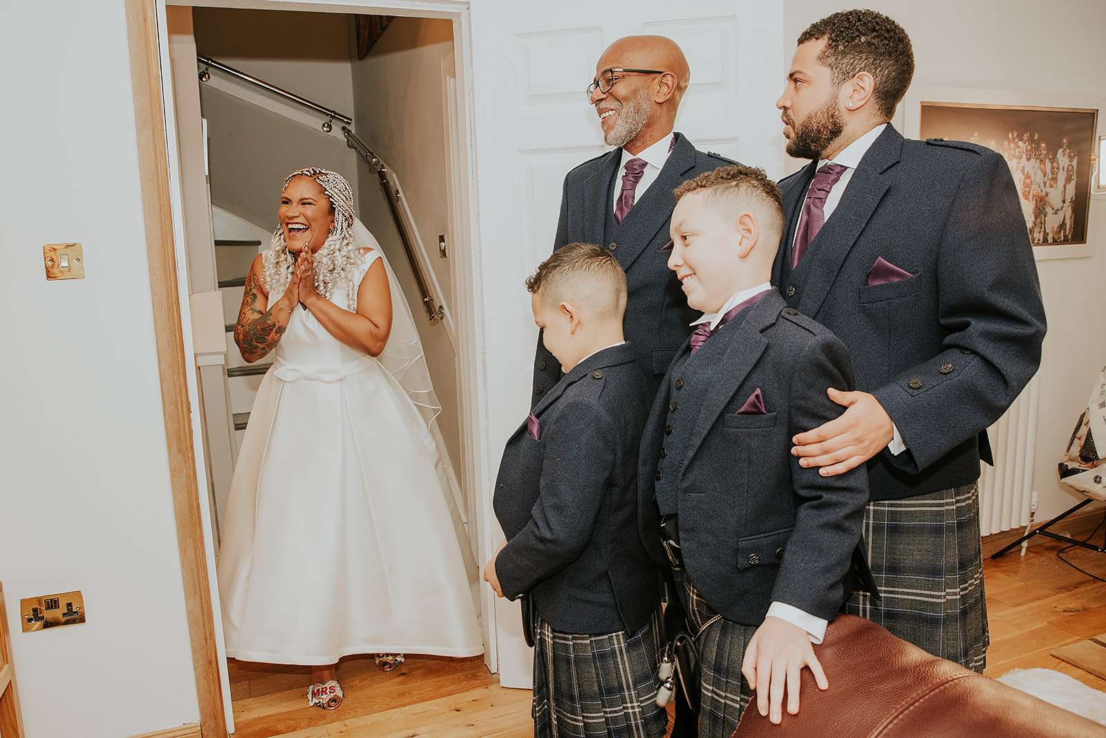 Lauren and Kevin Boclair House Hotel Winter Wedding Glasgow 00011
