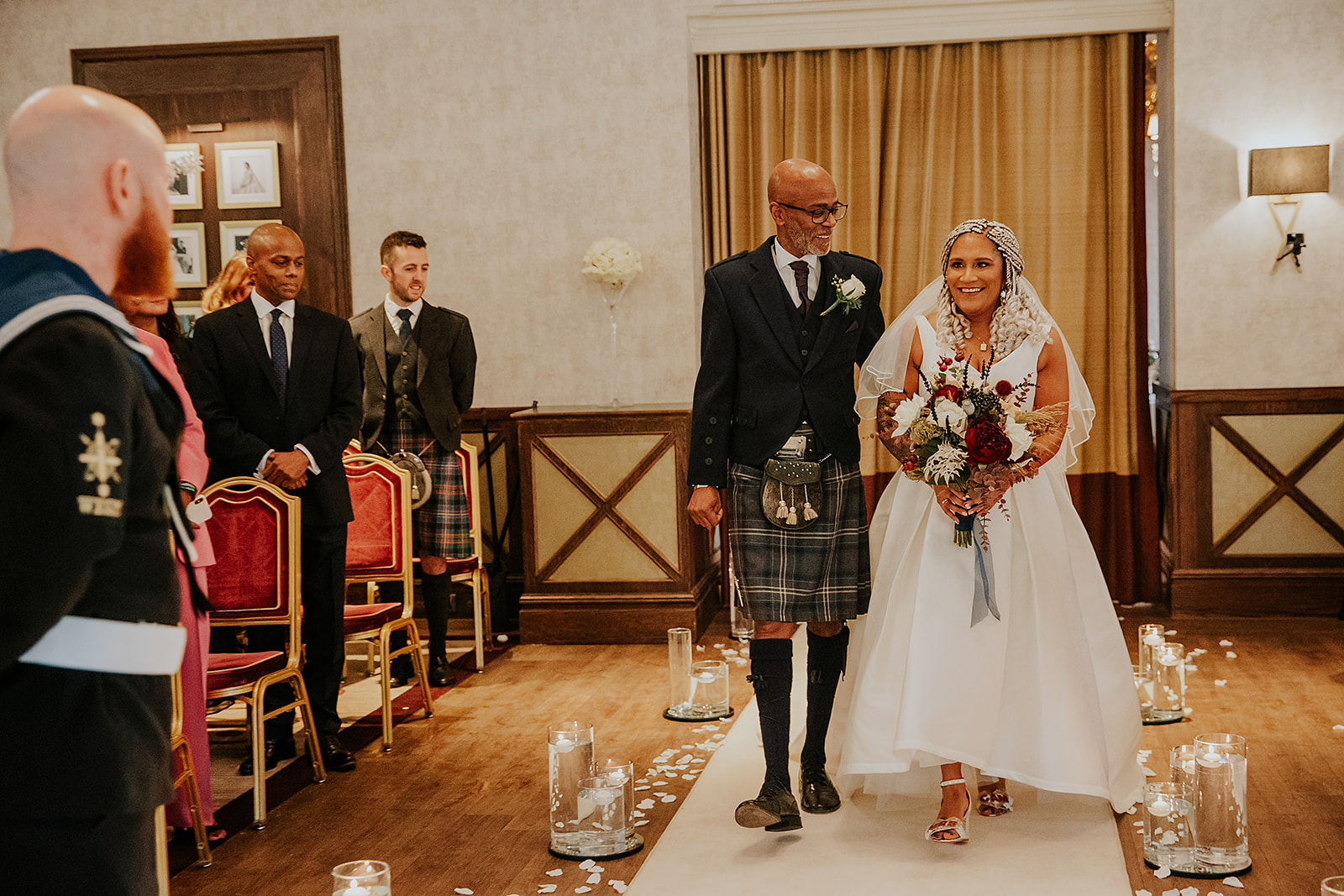 Lauren and Kevin Boclair House Hotel Winter Wedding Glasgow 00016