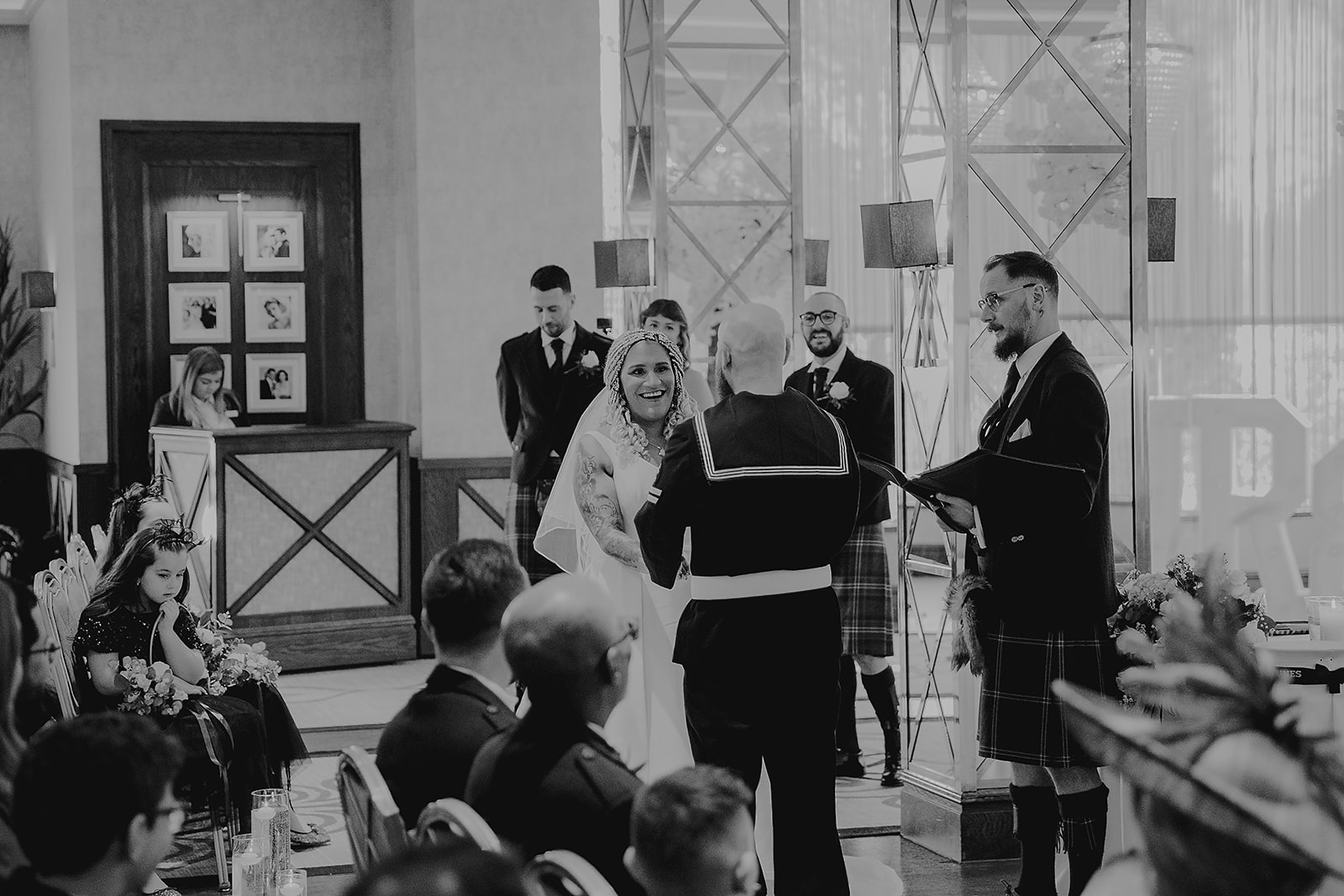 Lauren and Kevin Boclair House Hotel Winter Wedding Glasgow 00018