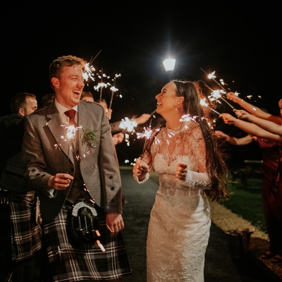 Cornhill Castle Wedding Sparkler Photography