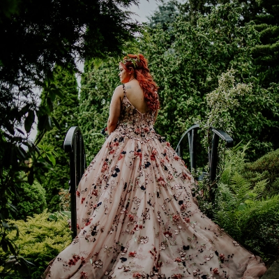 Red Wedding Dress Glasgow Photographer