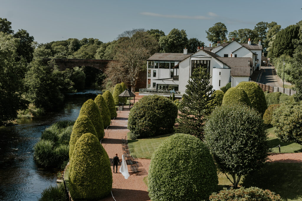 Couple Walking Through Brig o Doon Gardens