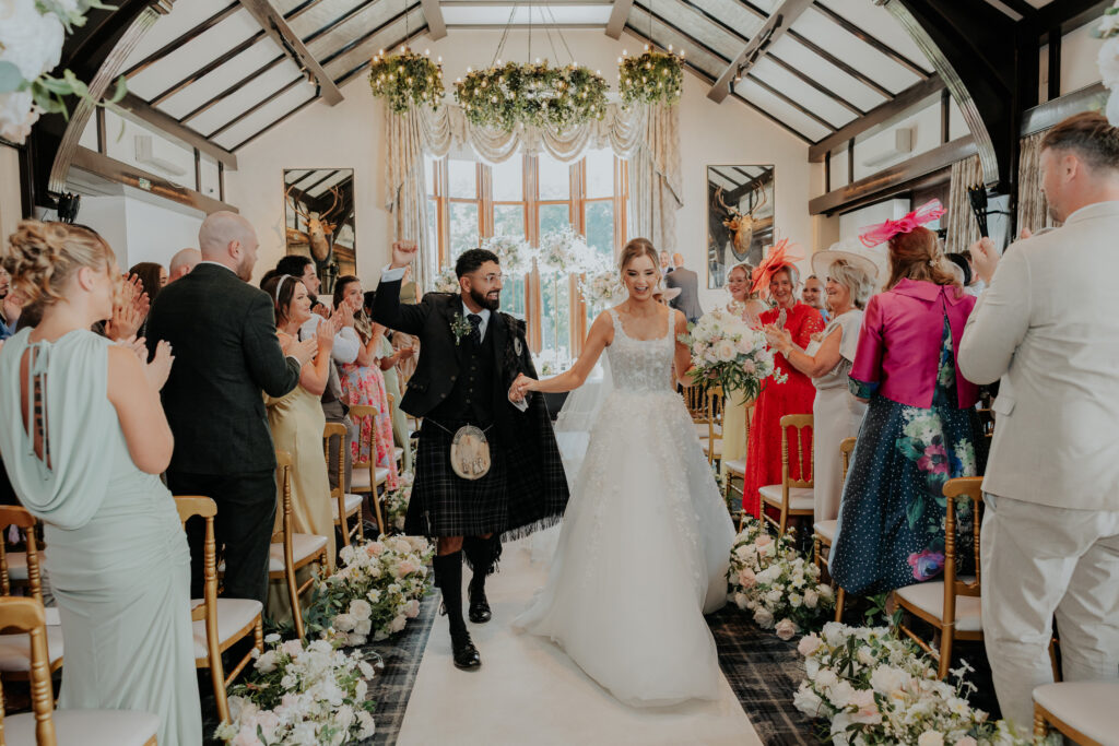 couple just married at brig o doon